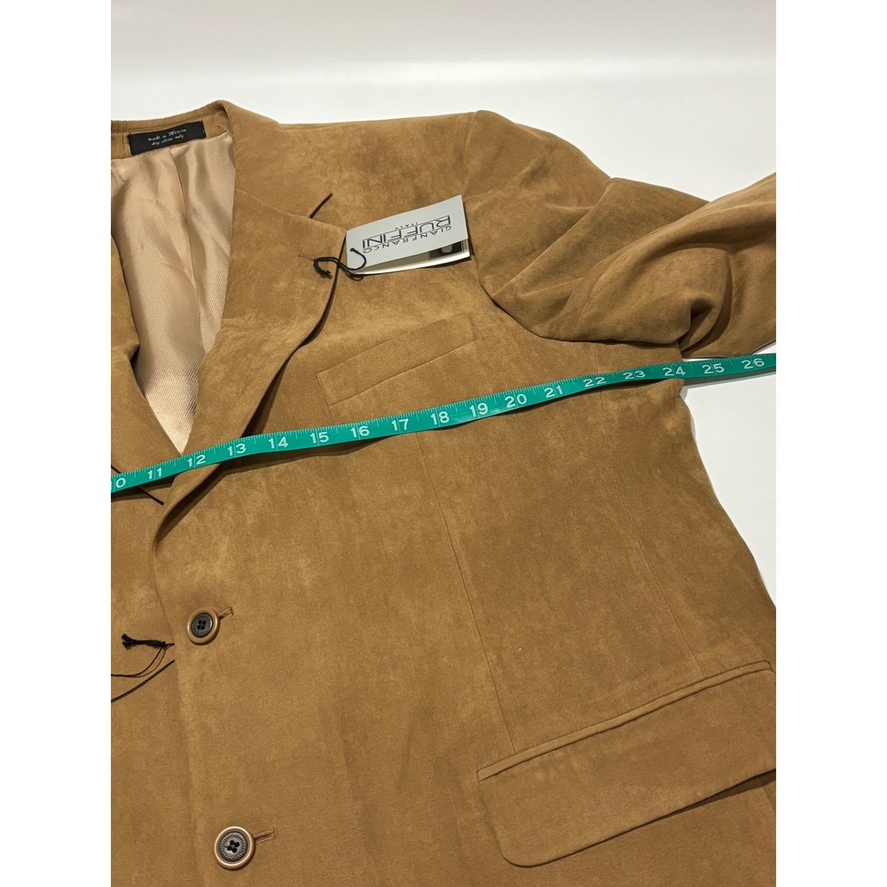 Gianfranco Ruffini Blazer Mens 46R Brown‎ Comfort Stretch Faux Suede Sport Coat - Picture 7 of 9